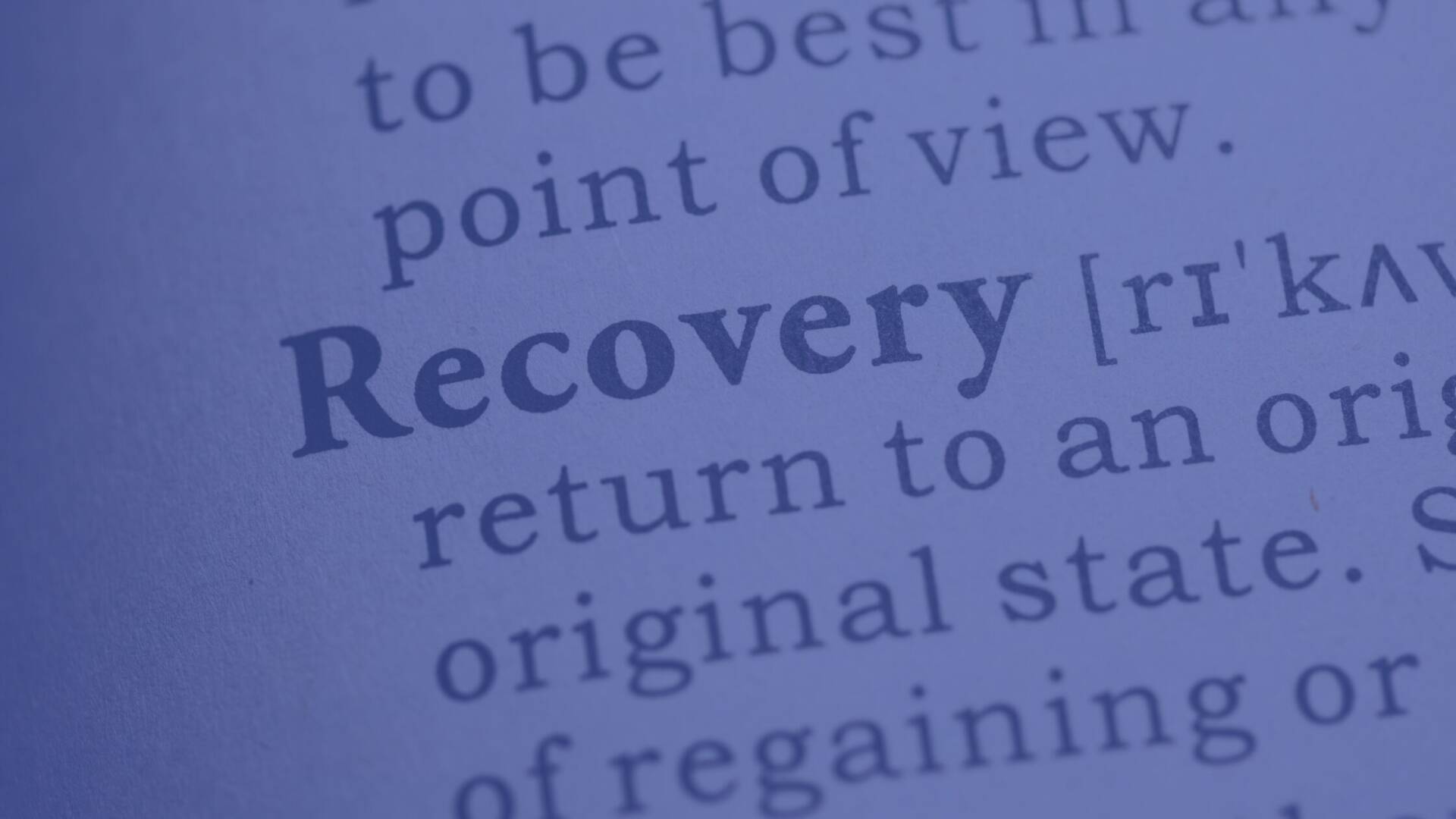 Recovery definition hero banner image